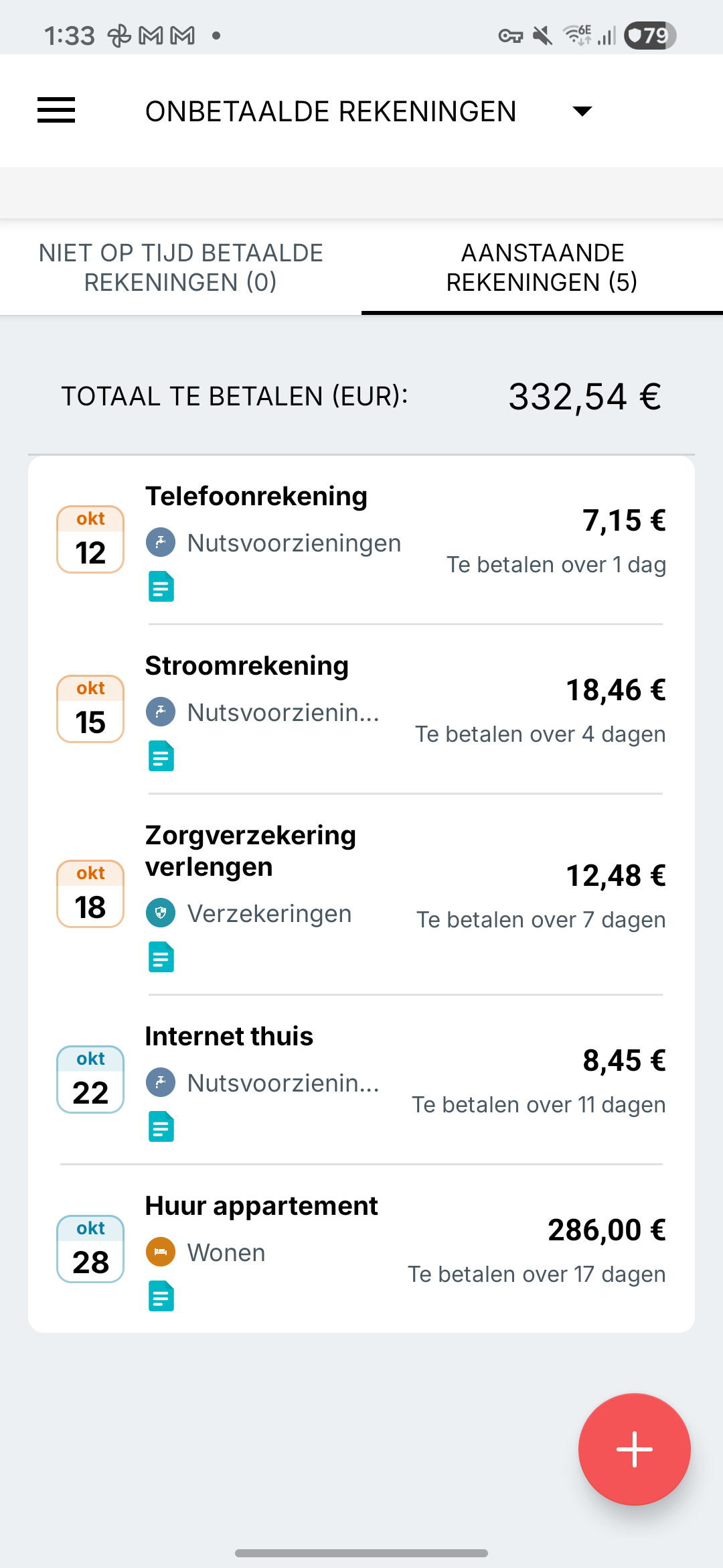 Betaalherinneringen van Expense IQ